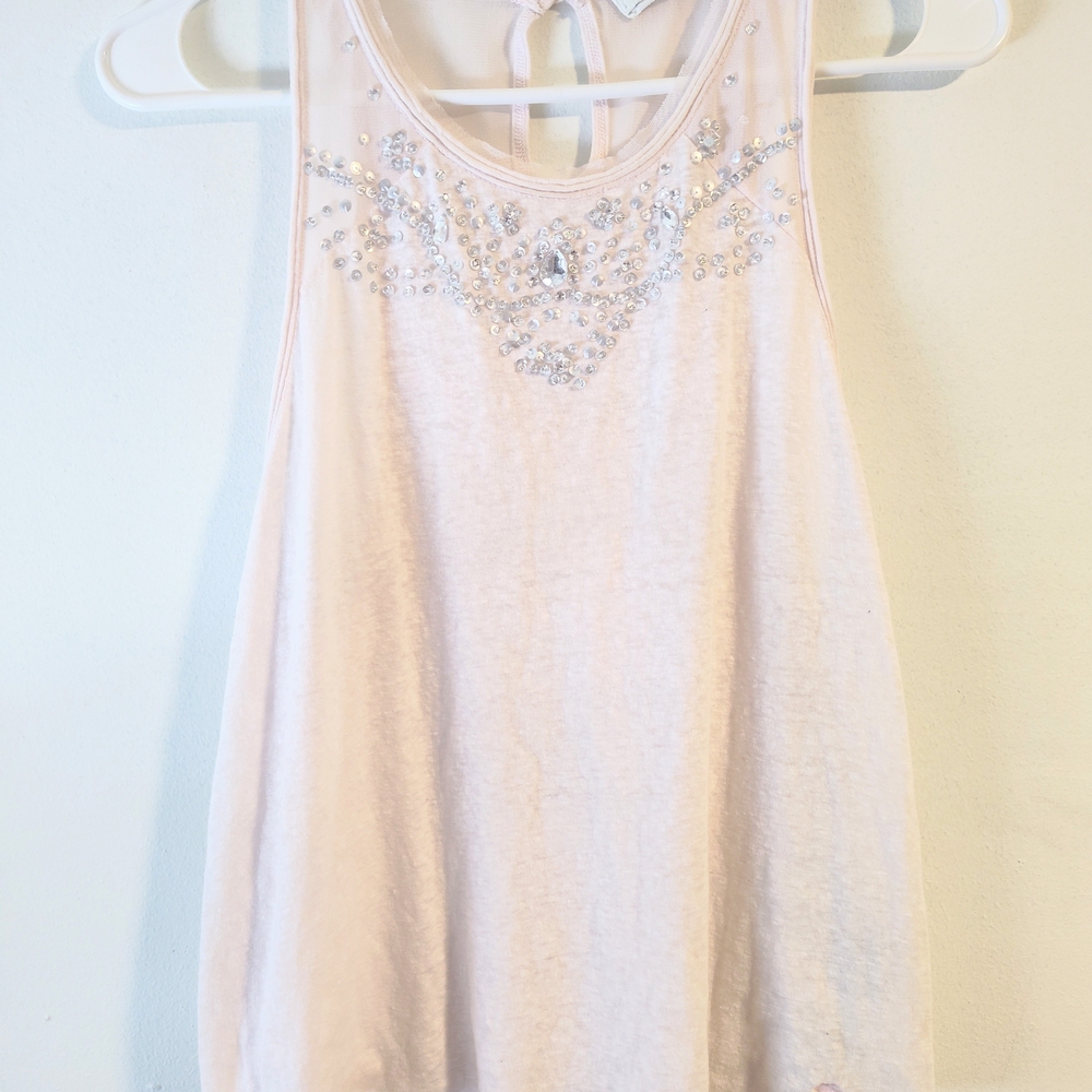 Light Pink Abercrombie & Fitch Rhinestone Tank Top